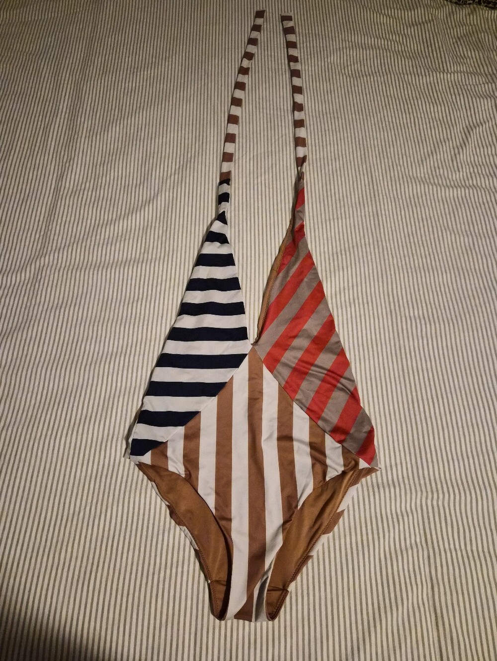 Striped Multicolor One-Piece Swimsuit